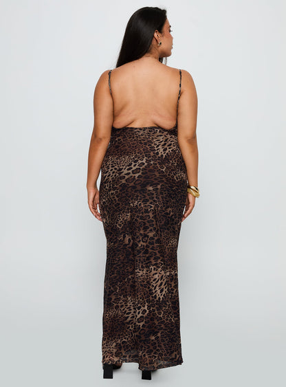 Knox Maxi Dress Leopard Curve