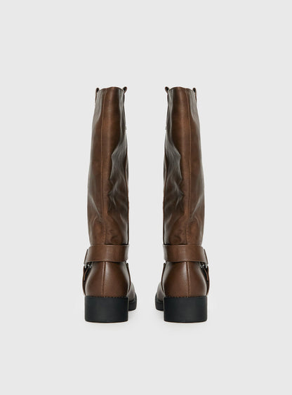 Wrecked Western Boots Brown