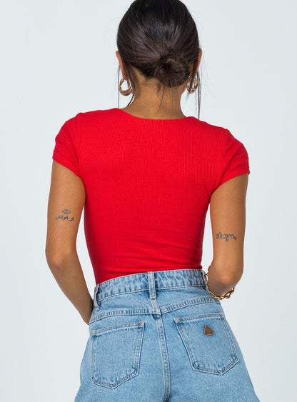 Nicola Bodysuit Red