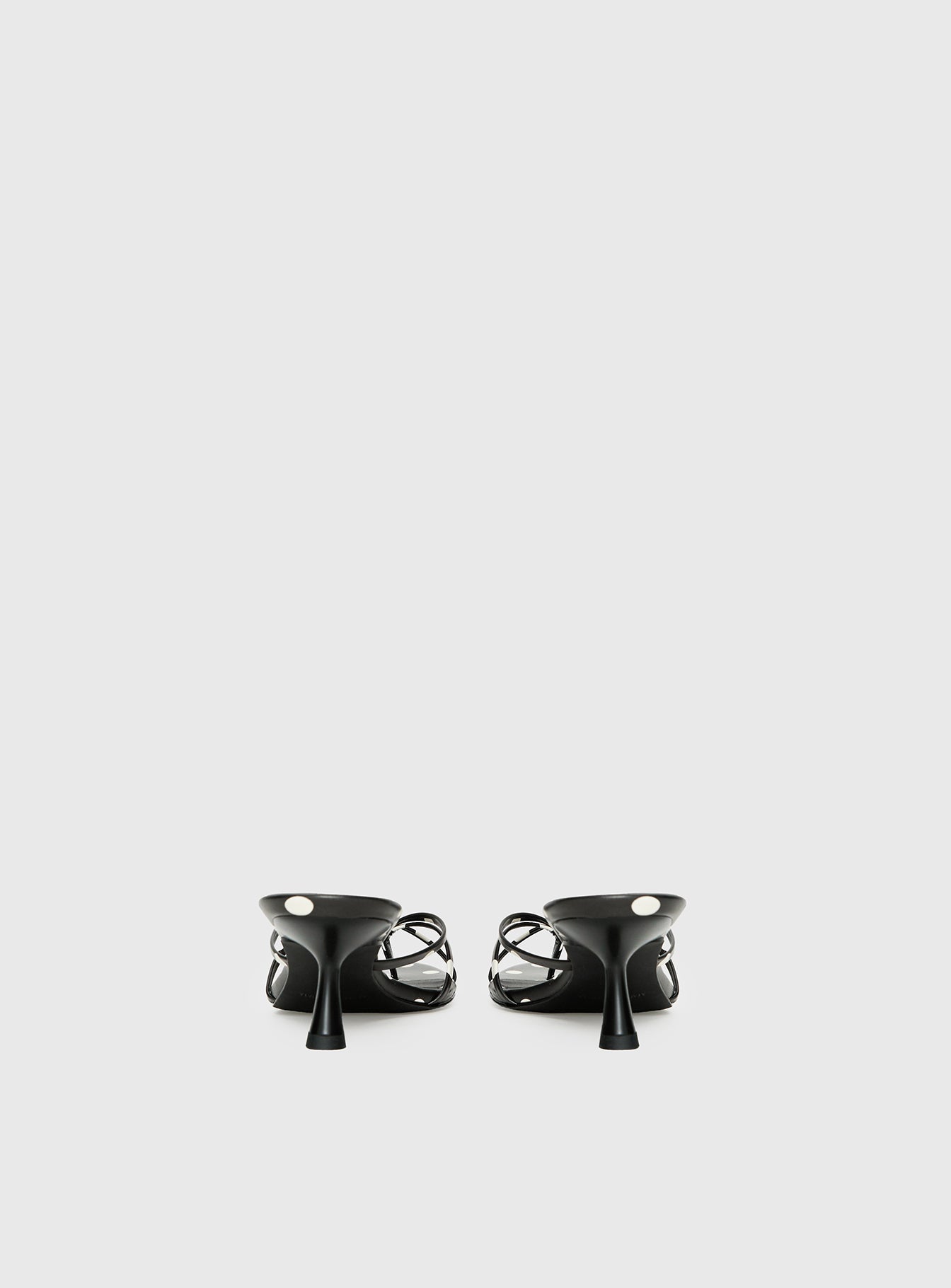 For The Rush Kitten Heels Black Polka