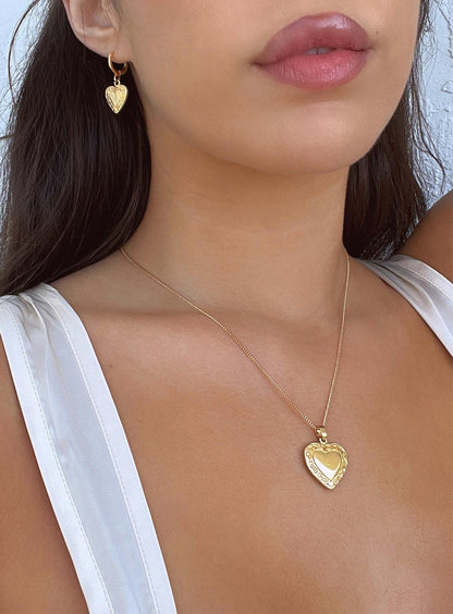 Lock It Up Gold Plated Necklace Gold