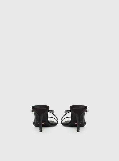 Billini Effy Heels Black Satin Diamante