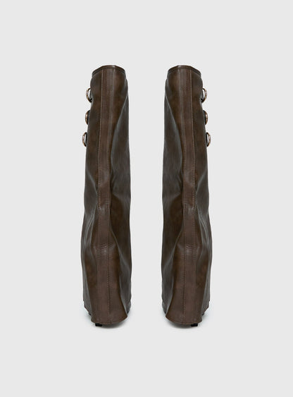 Ritz Knee High Boots Brown