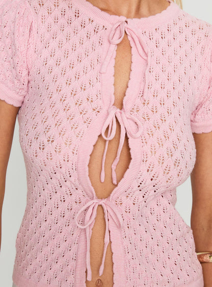 Mari Knit Top Pink