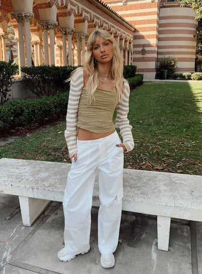 Aytan Bolero Sweater Beige/White
