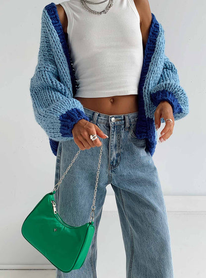Lester Knit Cardigan Blue