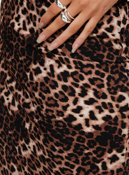 Emily Maxi Skirt Leopard Print