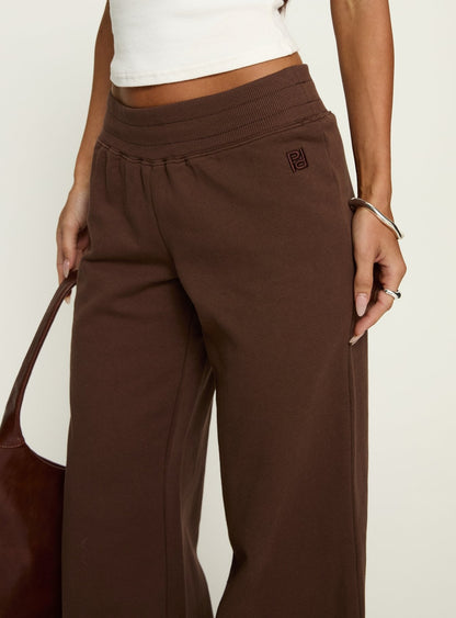 Summits Flared Track Pants Chocolate