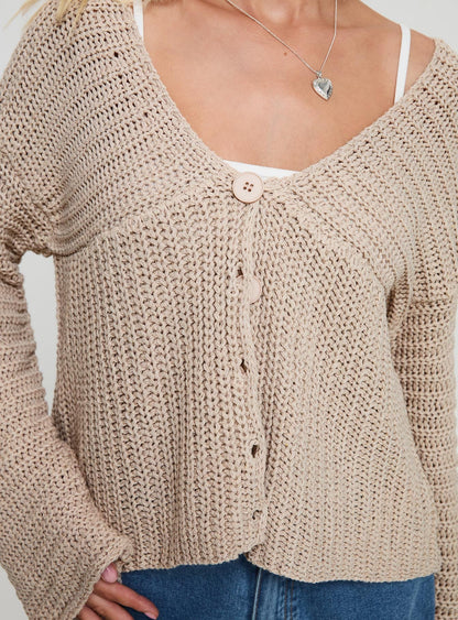 Maela Knit Cardigan Mocha