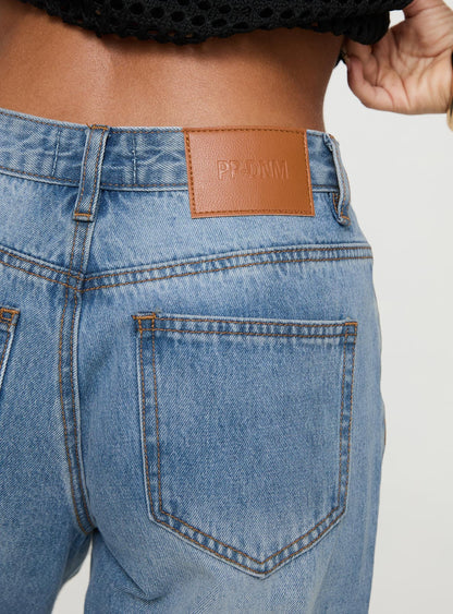 Colemane Mid Rise Flared Jeans Angel Blue