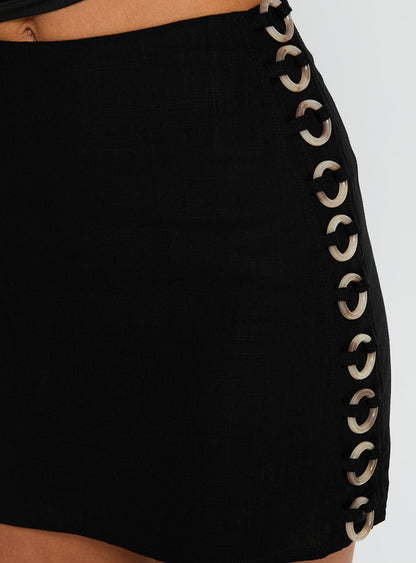 Tiramisu Mini Skirt Black
