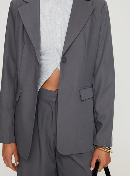 Relaxed Blazer Charcoal