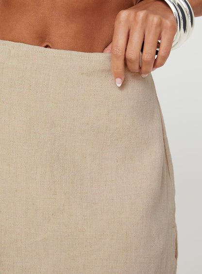 Gigi Linen Blend Skort Beige Tall