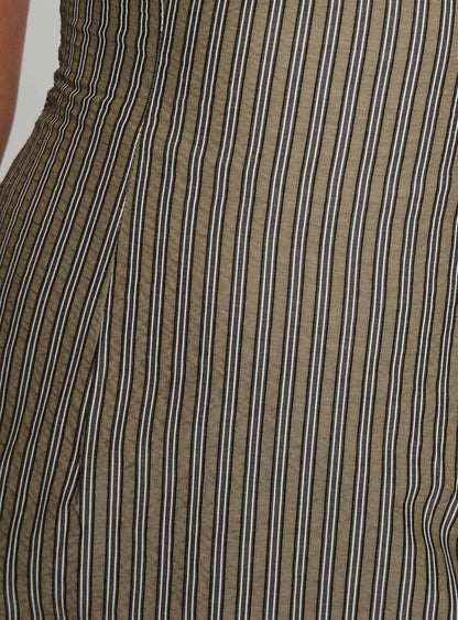 Yumiko Romper Green Stripe Tall