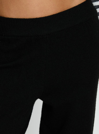Bekki Wide Leg Knit Pant Black