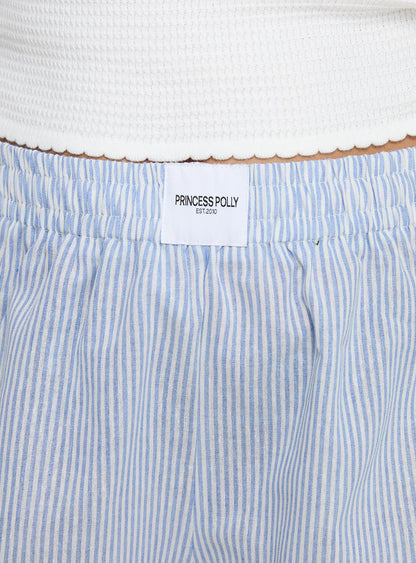 Sincar Boxer Shorts Blue / White Stripe Curve