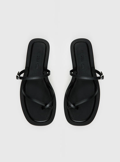 Riki Mini Belt Sandals Black