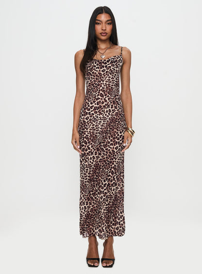 Paolina Maxi Dress Leopard