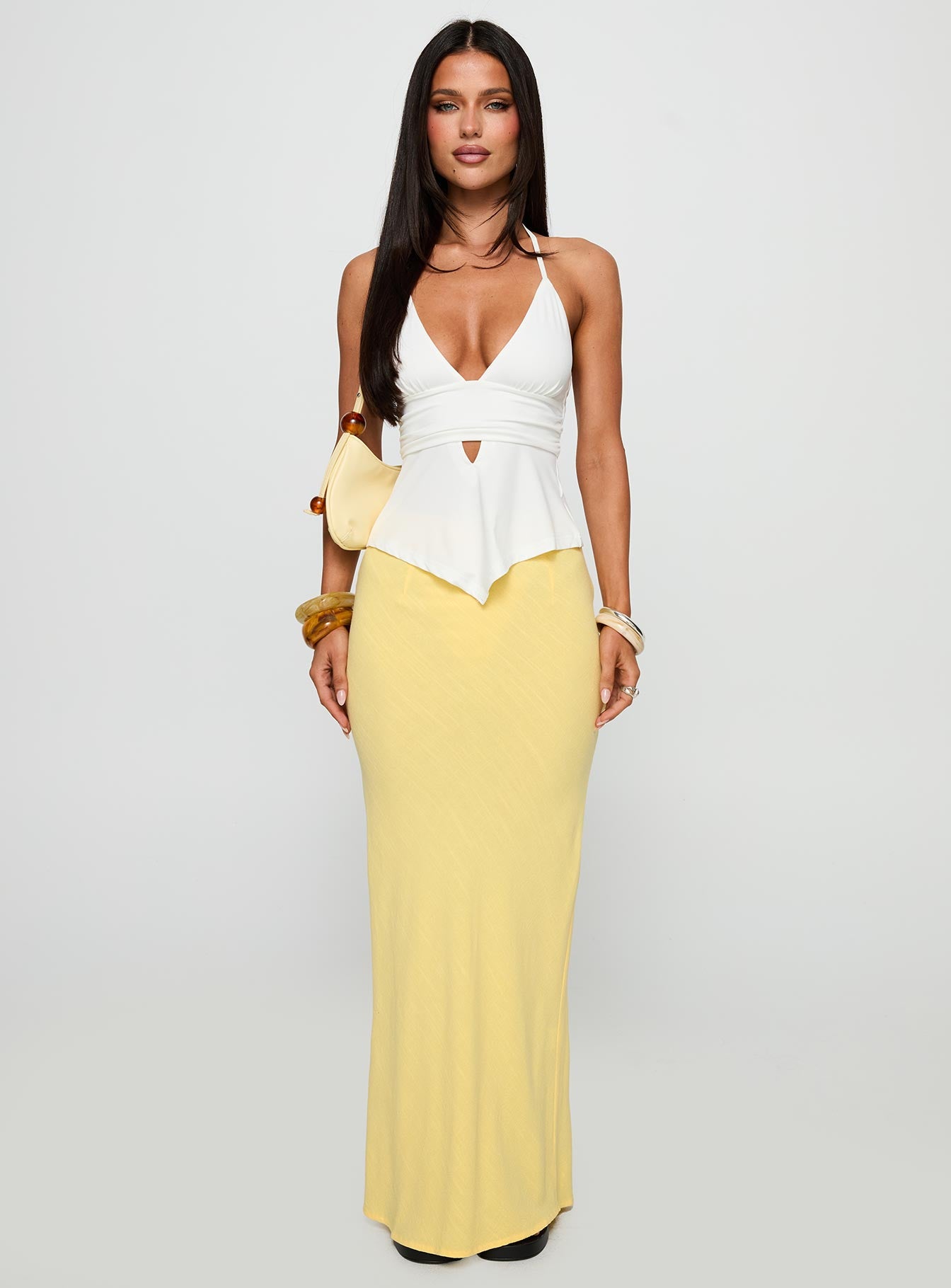 Averee Halter Top White