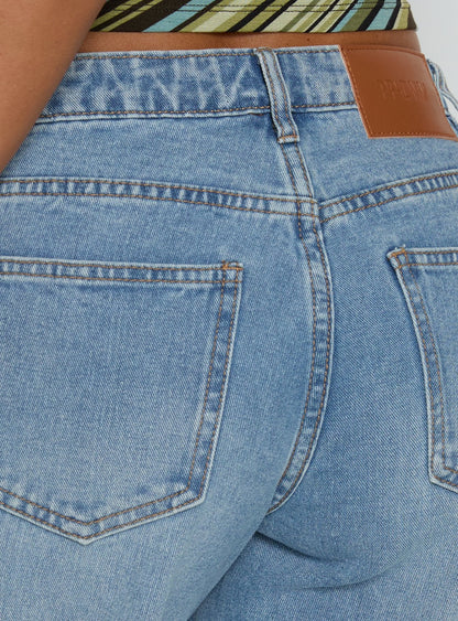 Ramos Low Rise Denim Jeans Bright Blue Wash