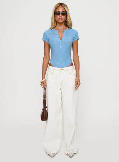 Kerra Short Sleeve Bodysuit Blue