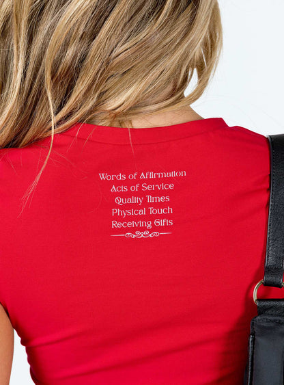 Love Language Tee Red