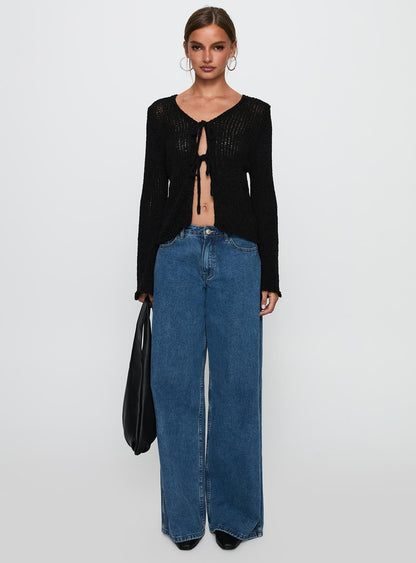Swain Knit Cardigan Black