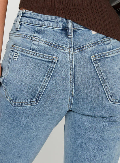 Magic Mirror Mid Rise Bootleg Jeans Ice Wash Tall