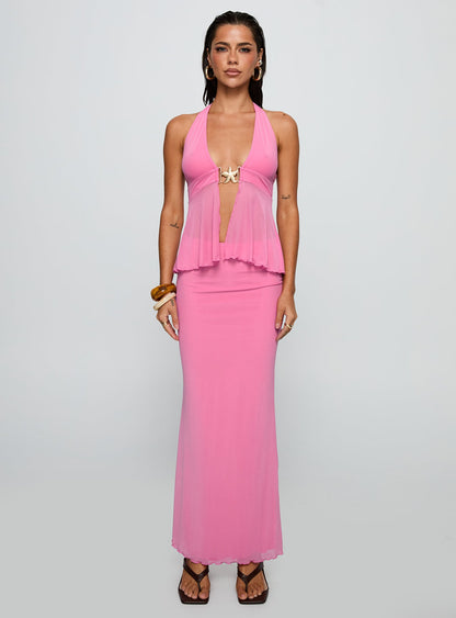 Electrified Hardware Detail Top Pink