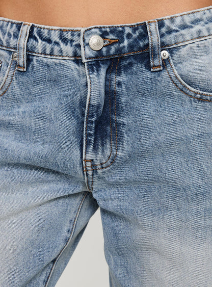Ronine Low Rise Wide Leg Jeans Light Wash