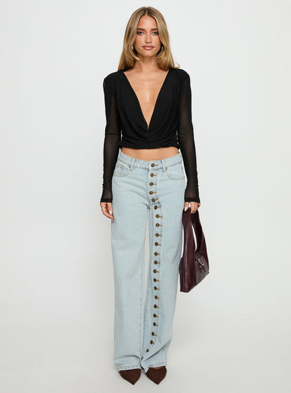 Penny Mid Rise Straight Leg Jeans Light Denim