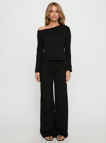 Jaede Knit Pants Black