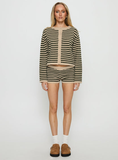 Kollens Knit Cardigan Beige Multi