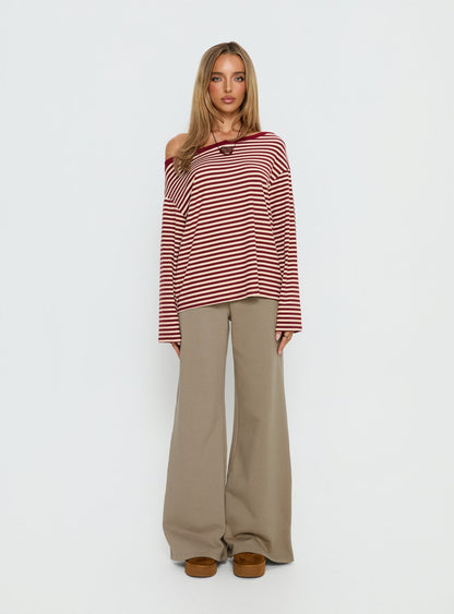 Summits Flared Track Pants Latte