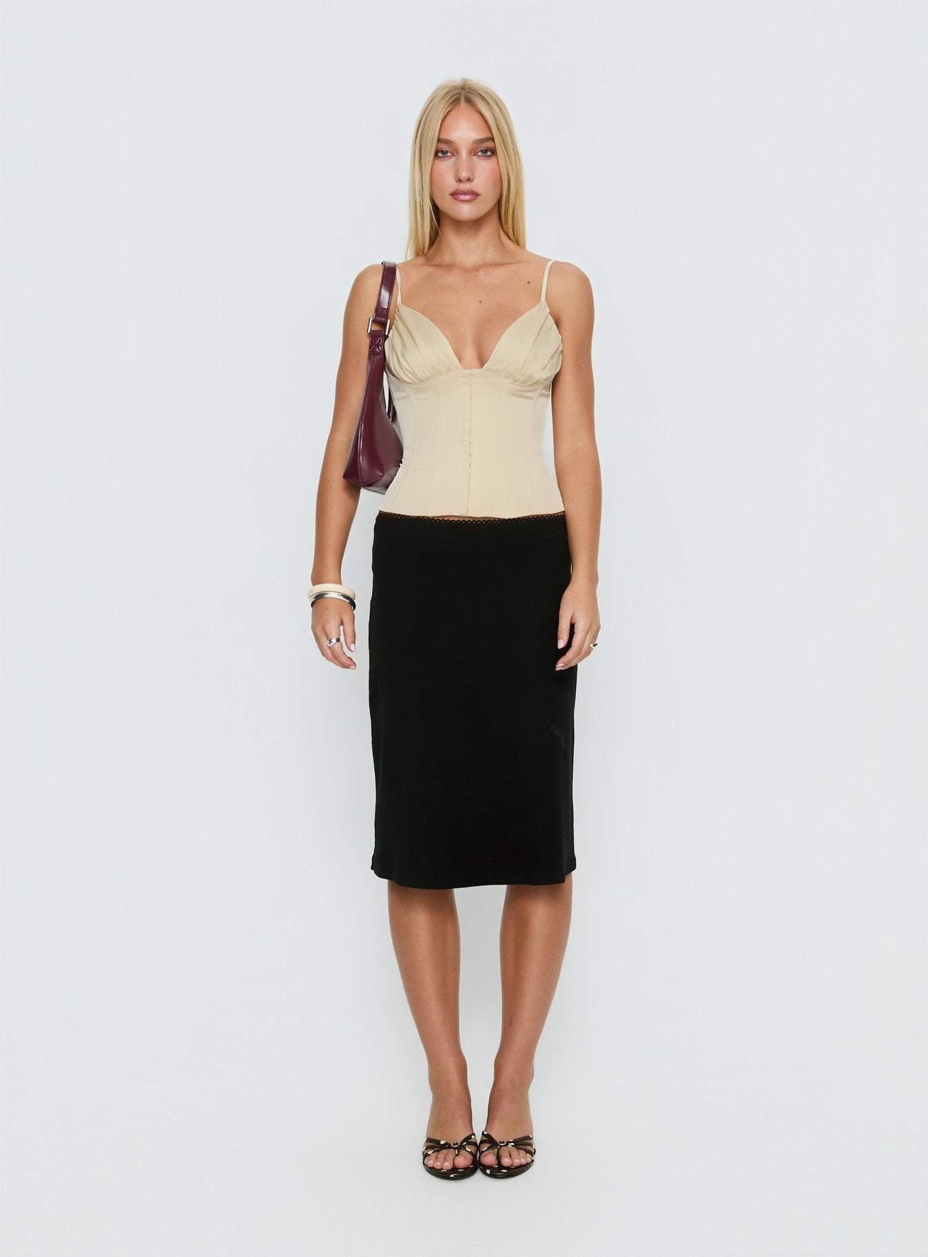 Scorsese Corset Top Champagne