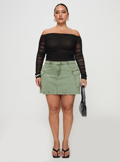 Hartford Off The Shoulder Top Black Curve