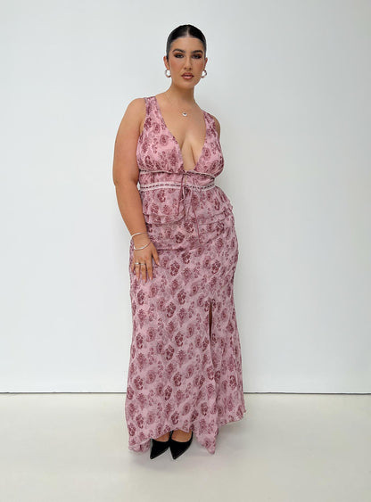 Nikolise Maxi Skirt Purple Curve
