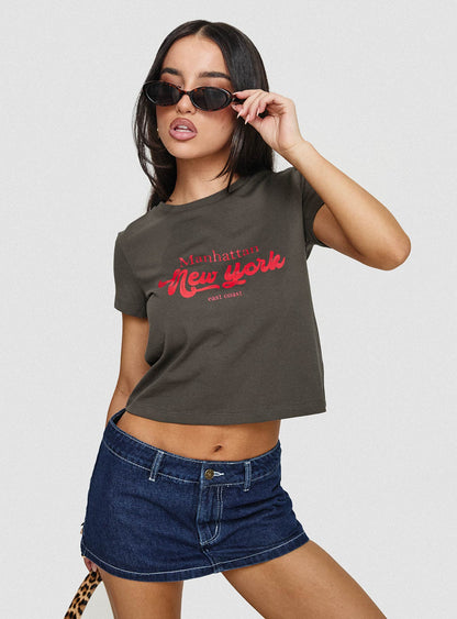 East Coast Nyc Tee Charcoal