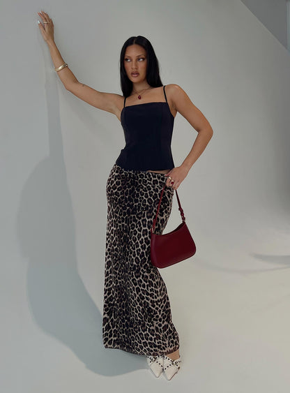 Ergo Maxi Skirt Leopard Tall
