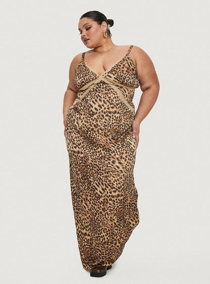 Sanctuary Maxi Dress Leopard Curve