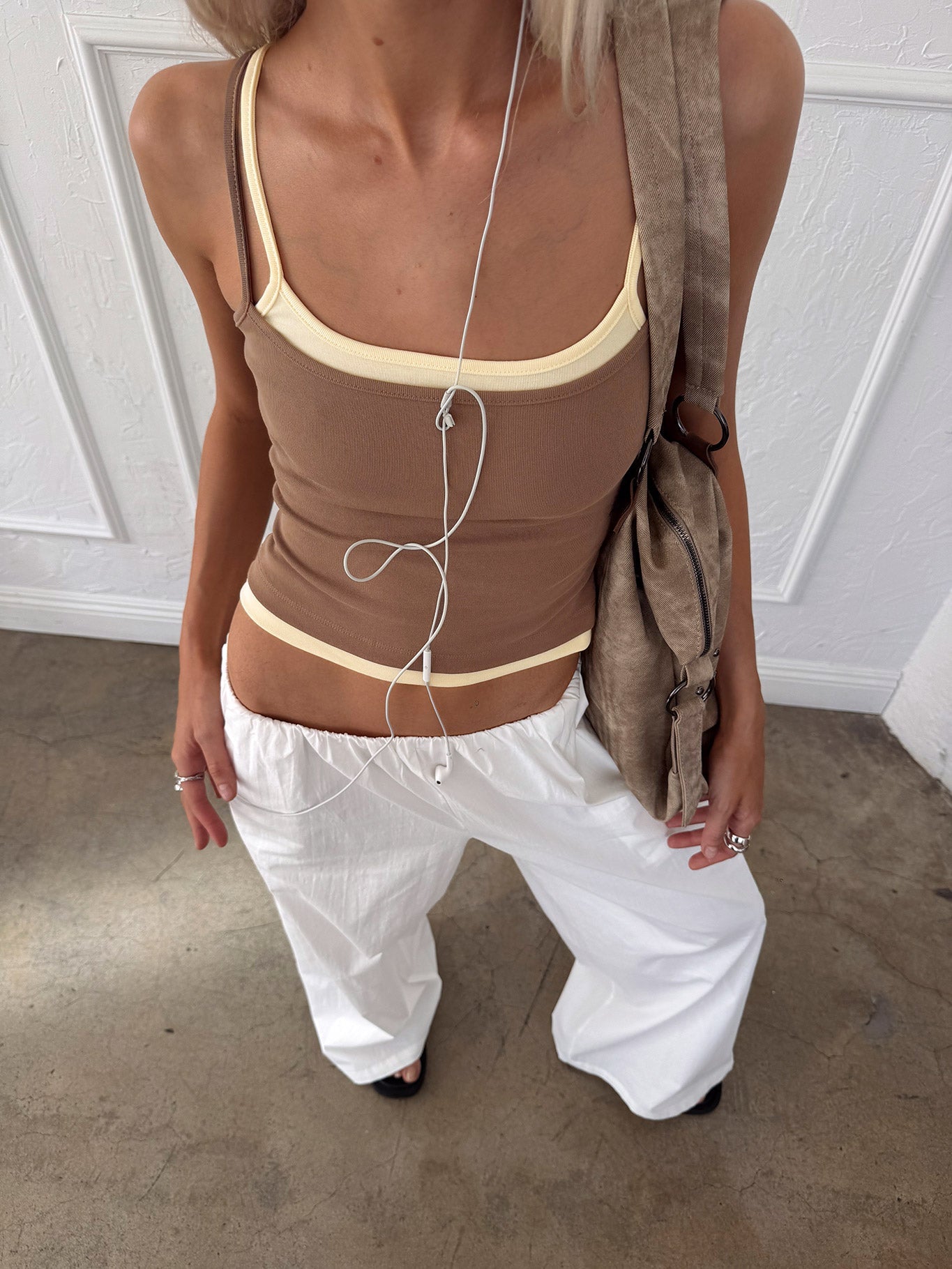 Lunea Concealed Waistband Pants White