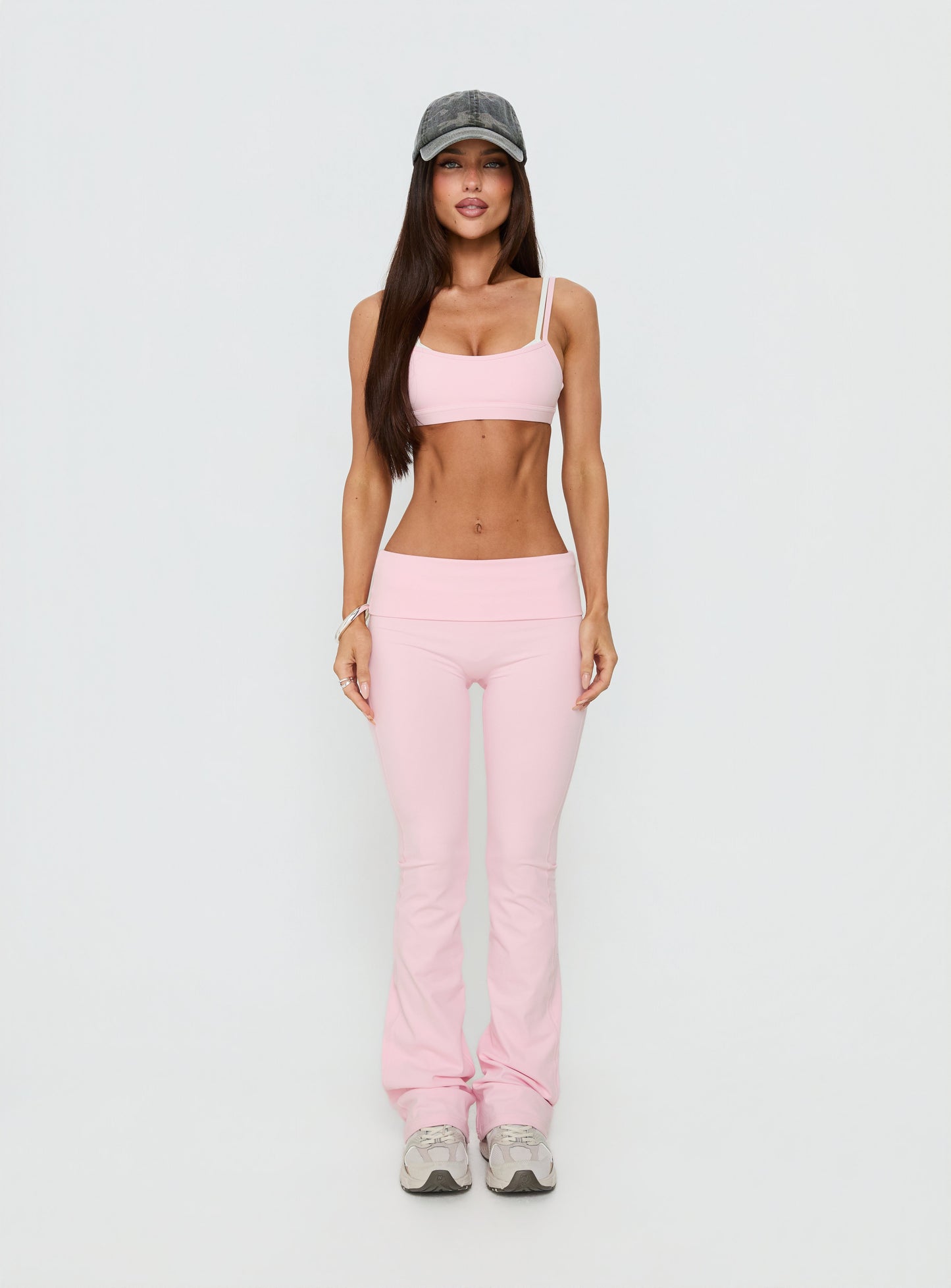 Exhilarate Layered Crop Top Pink / White