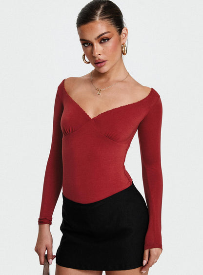 Loveydove Bodysuit Burgundy