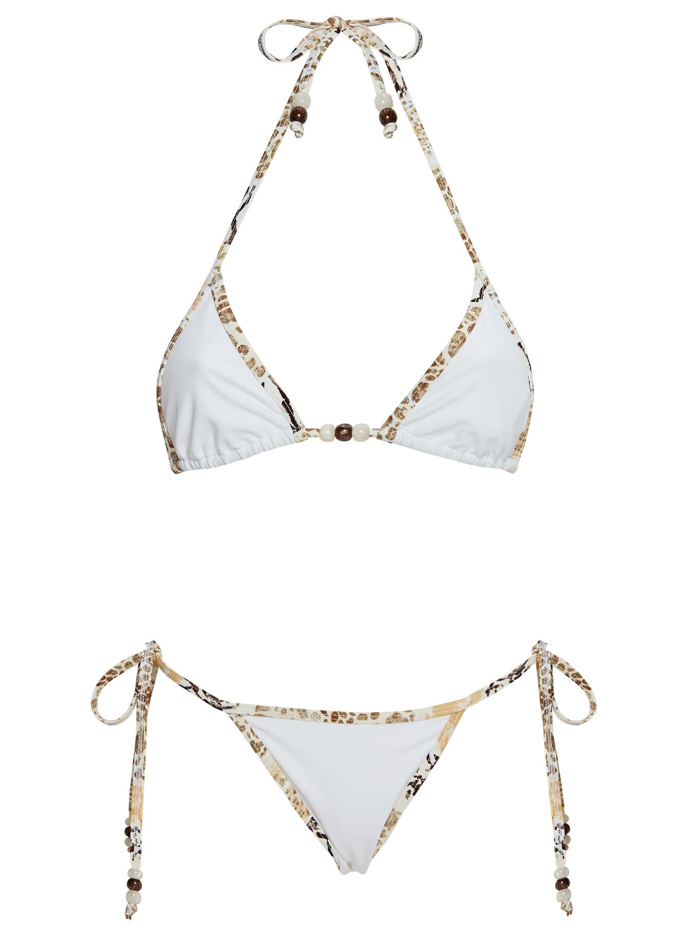 Beasley Tie Side Bikini Bottoms White / Animal Multi