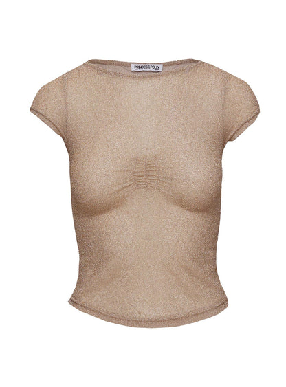 Crystal Clear Mesh Top Rose Gold