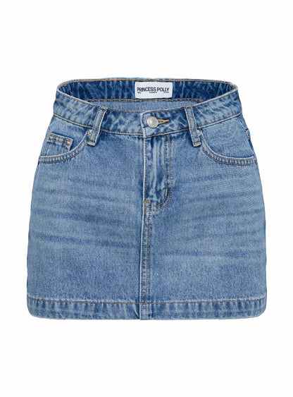 Fossils Denim Mini Skirt Blue Tall