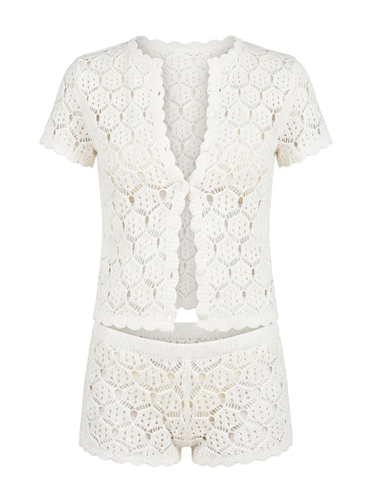 Sun Still Shines Crochet Set White