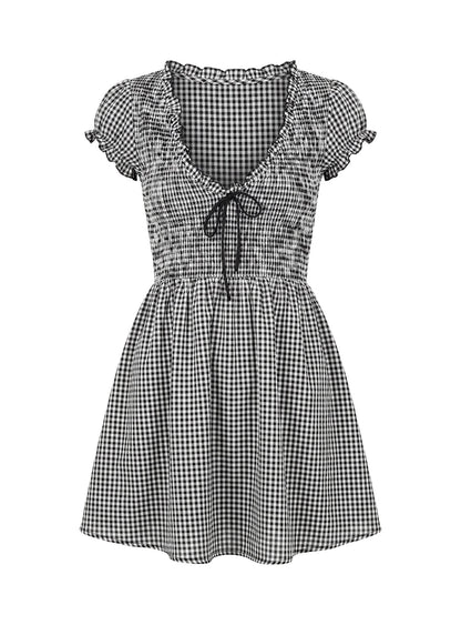 Wescott Gingham Playsuit Black / White Petite
