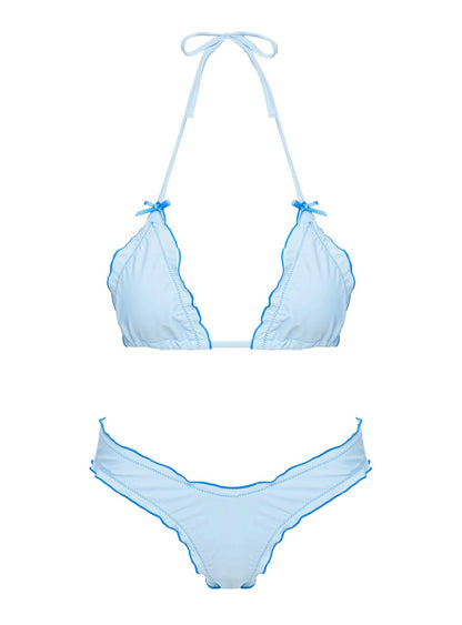 Kathrine Triangle Bikini Top Sky Blue