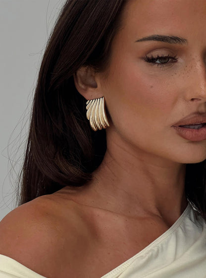 Precarious Earrings Gold